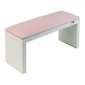Подлокотник ECOSTAND Wood розовый на белых ножках 320х160х110 мм