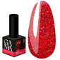 Гель-лак GA&MA Night collection №182 Royal Red dragon ярко-красный с блестками 10 мл (7702269)